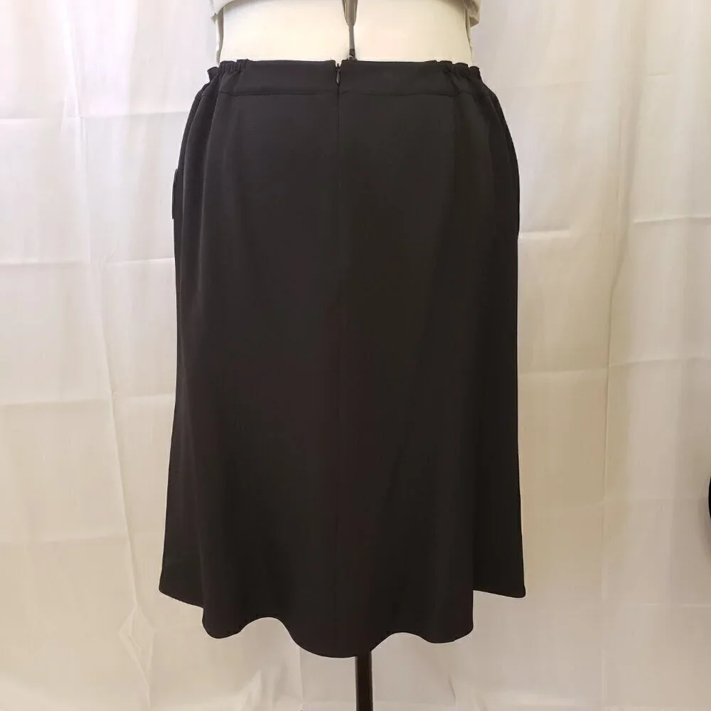 Kasper Womens Blue & Black Lightweight Organza Mixed Texture Jacket w/Skirt. 14W - Picture 7 of 16